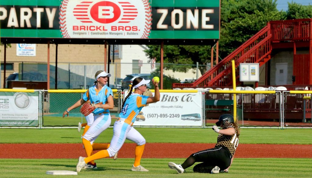 The La Crosse Steam hosted the Minot Honeybees in a Northwoods League softball game on July 13. -- CRAIG JOHNSON PHOTO