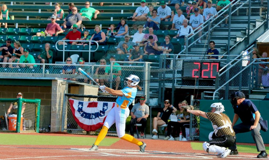 The La Crosse Steam hosted the Minot Honeybees in a Northwoods League softball game on July 13. -- CRAIG JOHNSON PHOTO