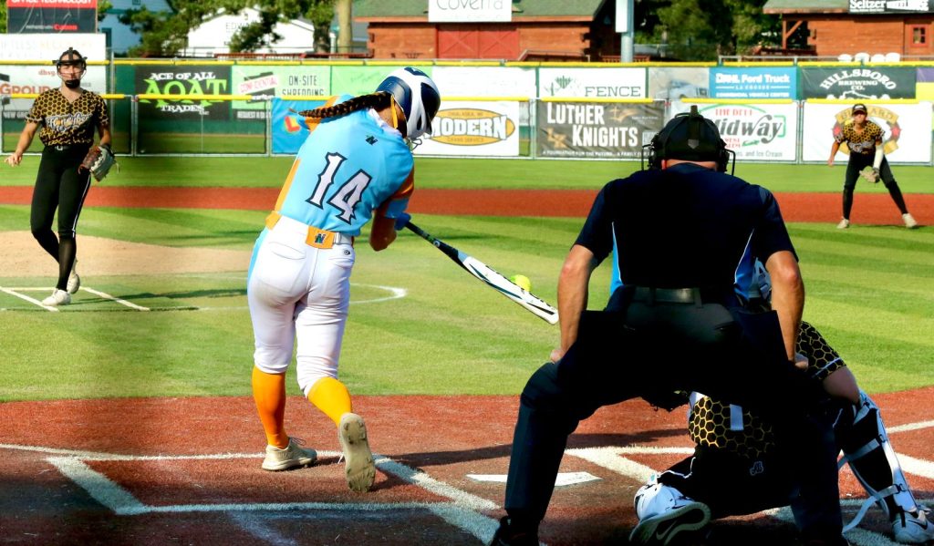The La Crosse Steam hosted the Minot Honeybees in a Northwoods League softball game on July 13. -- CRAIG JOHNSON PHOTO