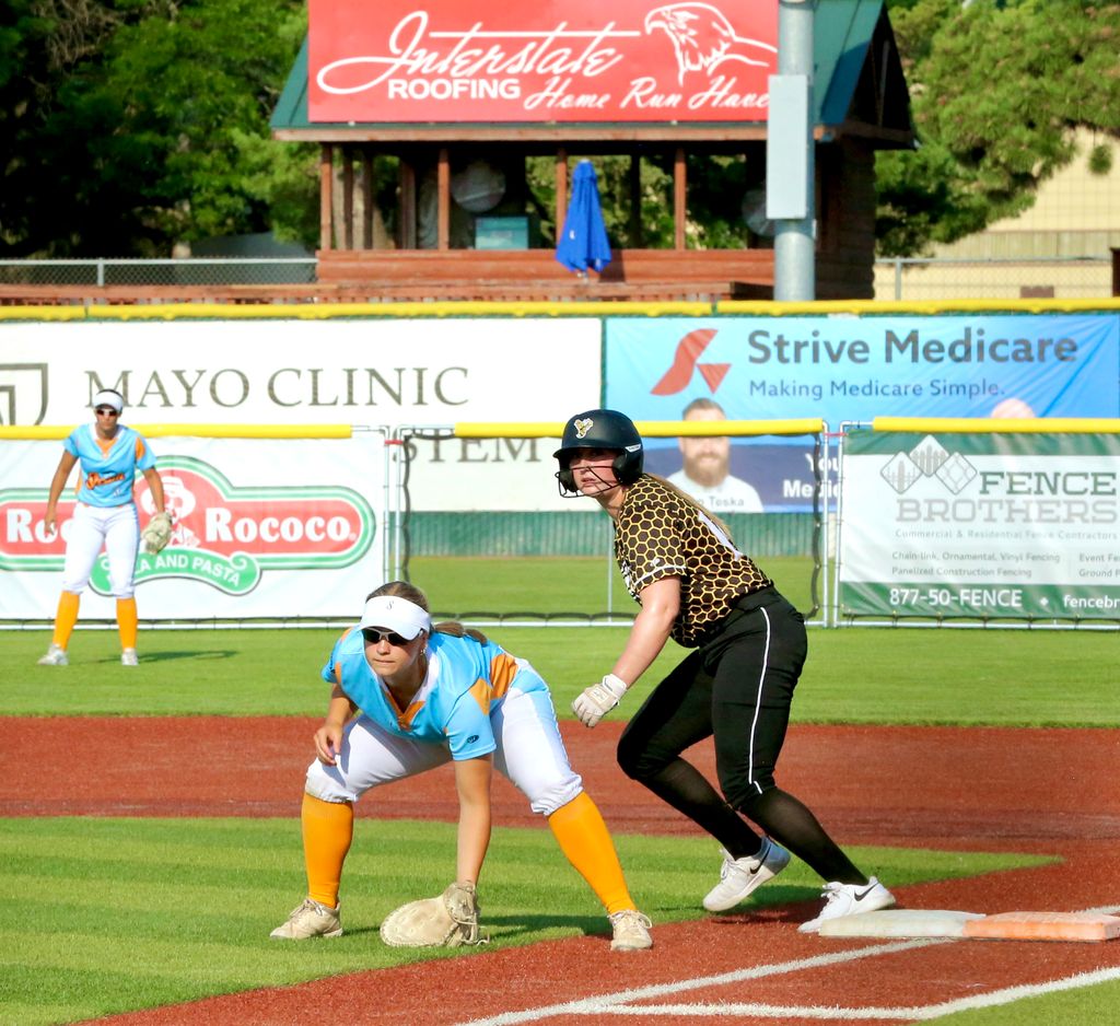 The La Crosse Steam hosted the Minot Honeybees in a Northwoods League softball game on July 13. -- CRAIG JOHNSON PHOTO