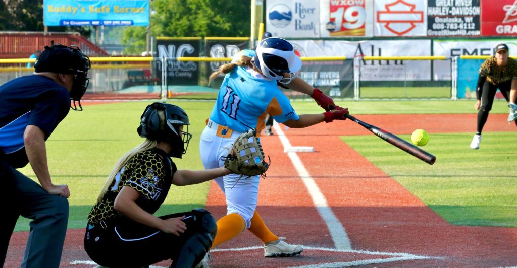 The La Crosse Steam hosted the Minot Honeybees in a Northwoods League softball game on July 13. -- CRAIG JOHNSON PHOTO