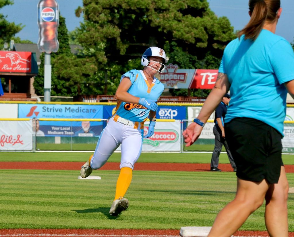 The La Crosse Steam hosted the Minot Honeybees in a Northwoods League softball game on July 13. -- CRAIG JOHNSON PHOTO