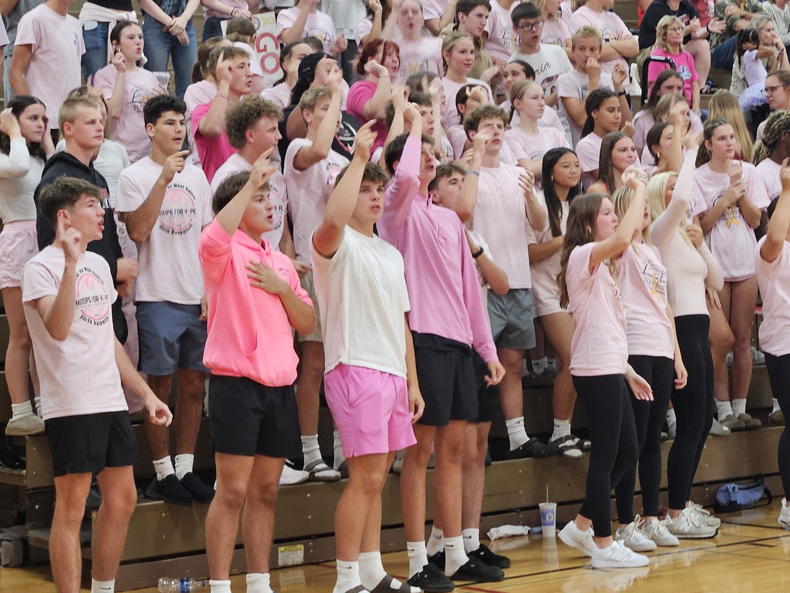 The Central fan section cheers on the team during its MVC match against Logan. -- TODD SOMMERFELDT PHOTO