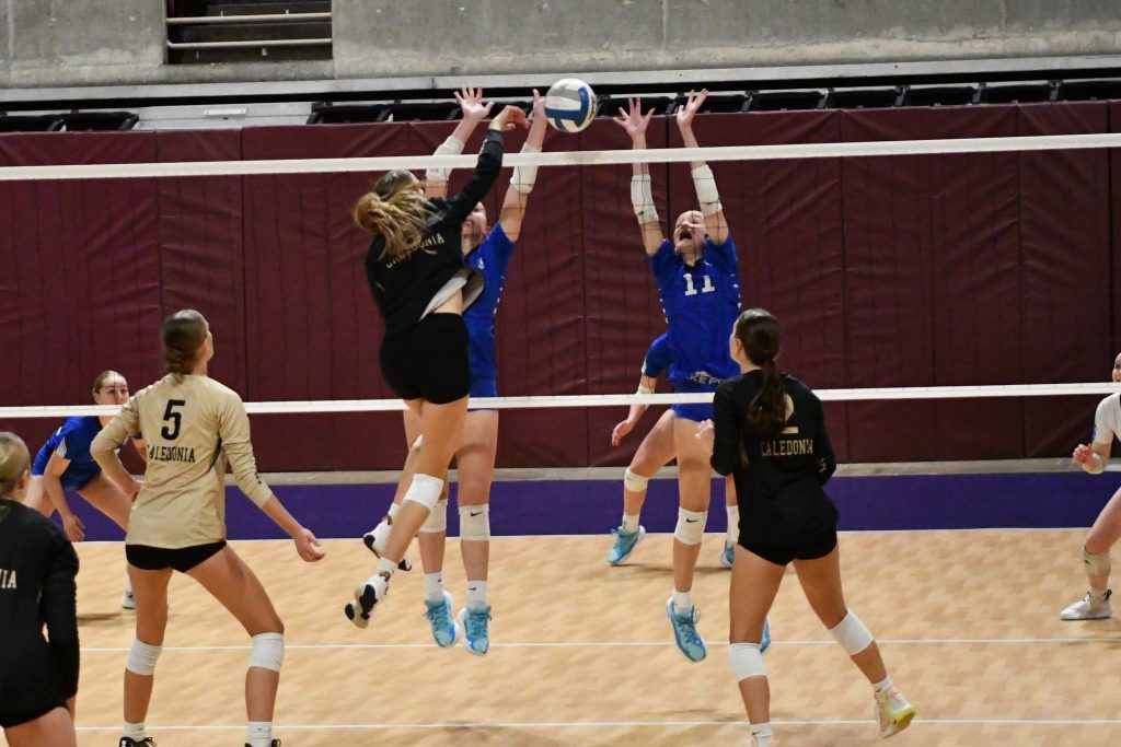 The Caledonia volleyball team beat Winona Cotter in an MSHSL Section 1AA semifinal on Thursday. -- SUBMITTED PHOTO