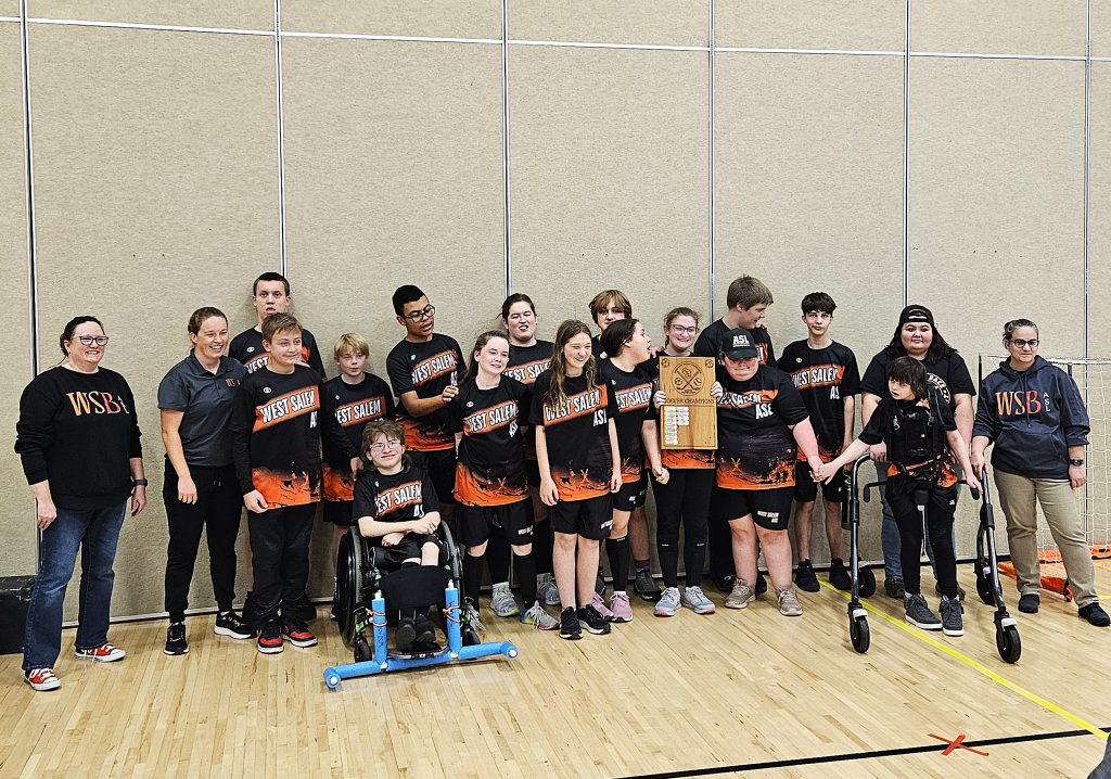 The West Salem/Bangor ASL soccer team after it beat Holmen 4-1 in the tournament championship game at the Bernie L. Ferry Fieldhouse on Monday. -- TODD SOMMERFELDT PHOTO