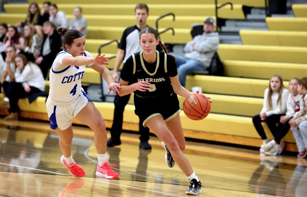 The Caledonia girls basketball team squared off with Winona Cotter on Tuesday. -- CRAIG JOHNSON PHOTO