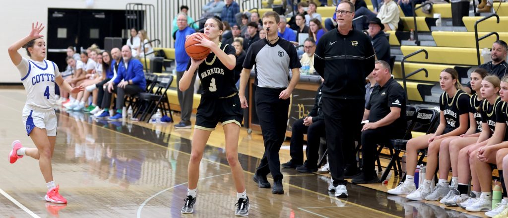 The Caledonia girls basketball team squared off with Winona Cotter on Tuesday. -- CRAIG JOHNSON PHOTO
