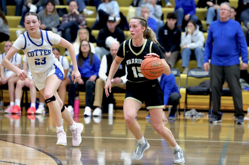 The Caledonia girls basketball team squared off with Winona Cotter on Tuesday. -- CRAIG JOHNSON PHOTO