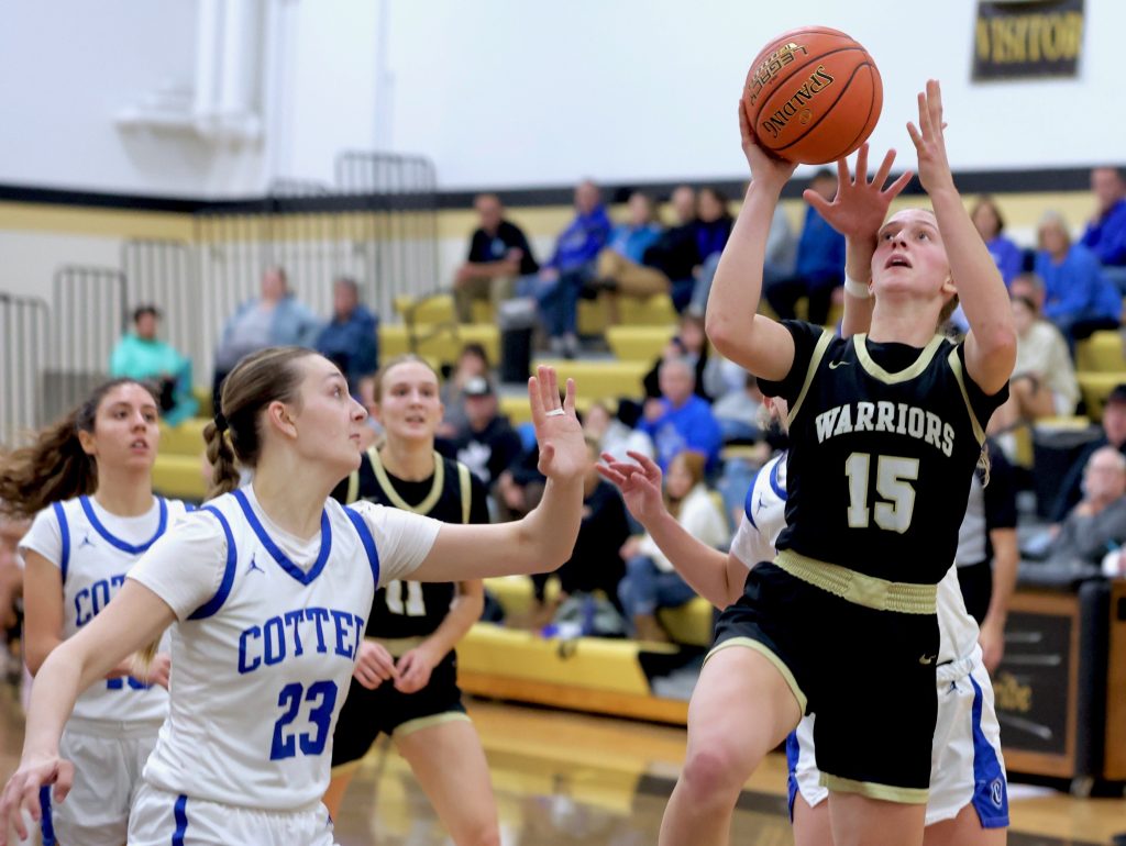 The Caledonia girls basketball team squared off with Winona Cotter on Tuesday. -- CRAIG JOHNSON PHOTO