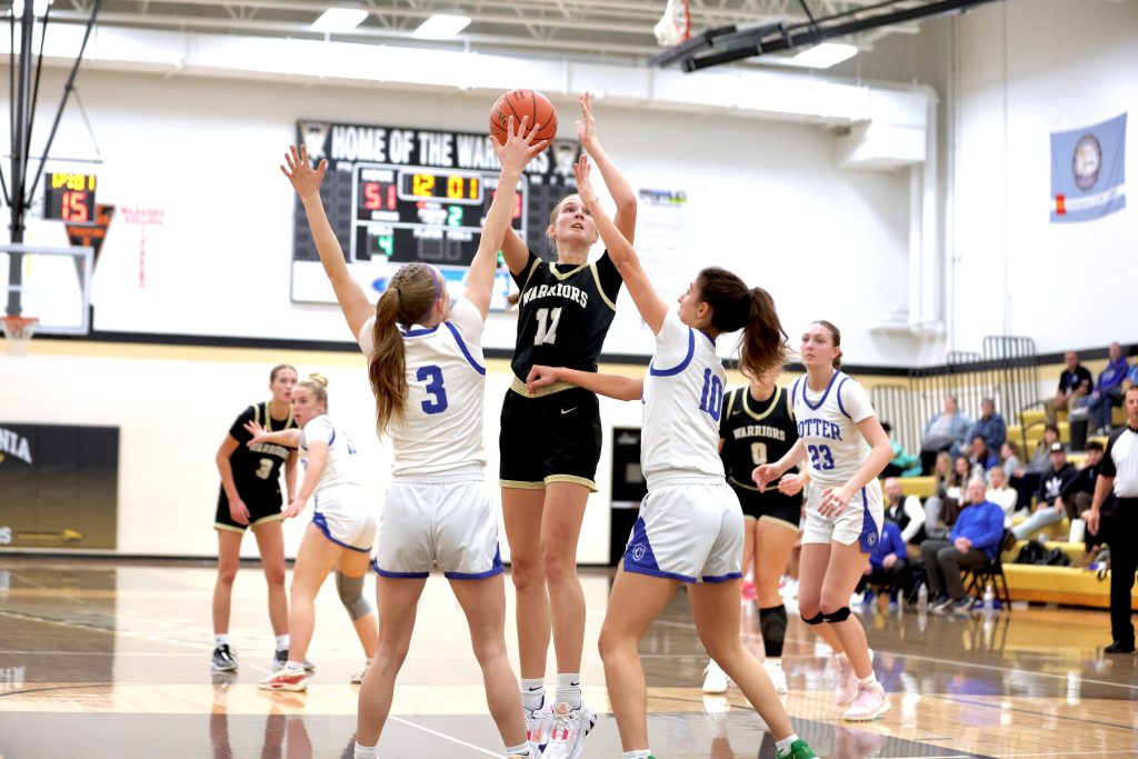 The Caledonia girls basketball team squared off with Winona Cotter on Tuesday. -- CRAIG JOHNSON PHOTO