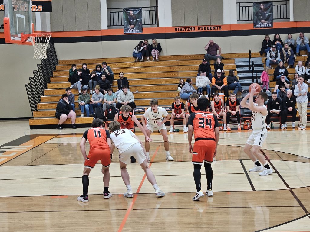 West Salem's Nate Dillaber shoots a free throw during Friday's 95-50 Coulee Conference win over Black River Falls. -- TODD SOMMERFELDT PHOTO