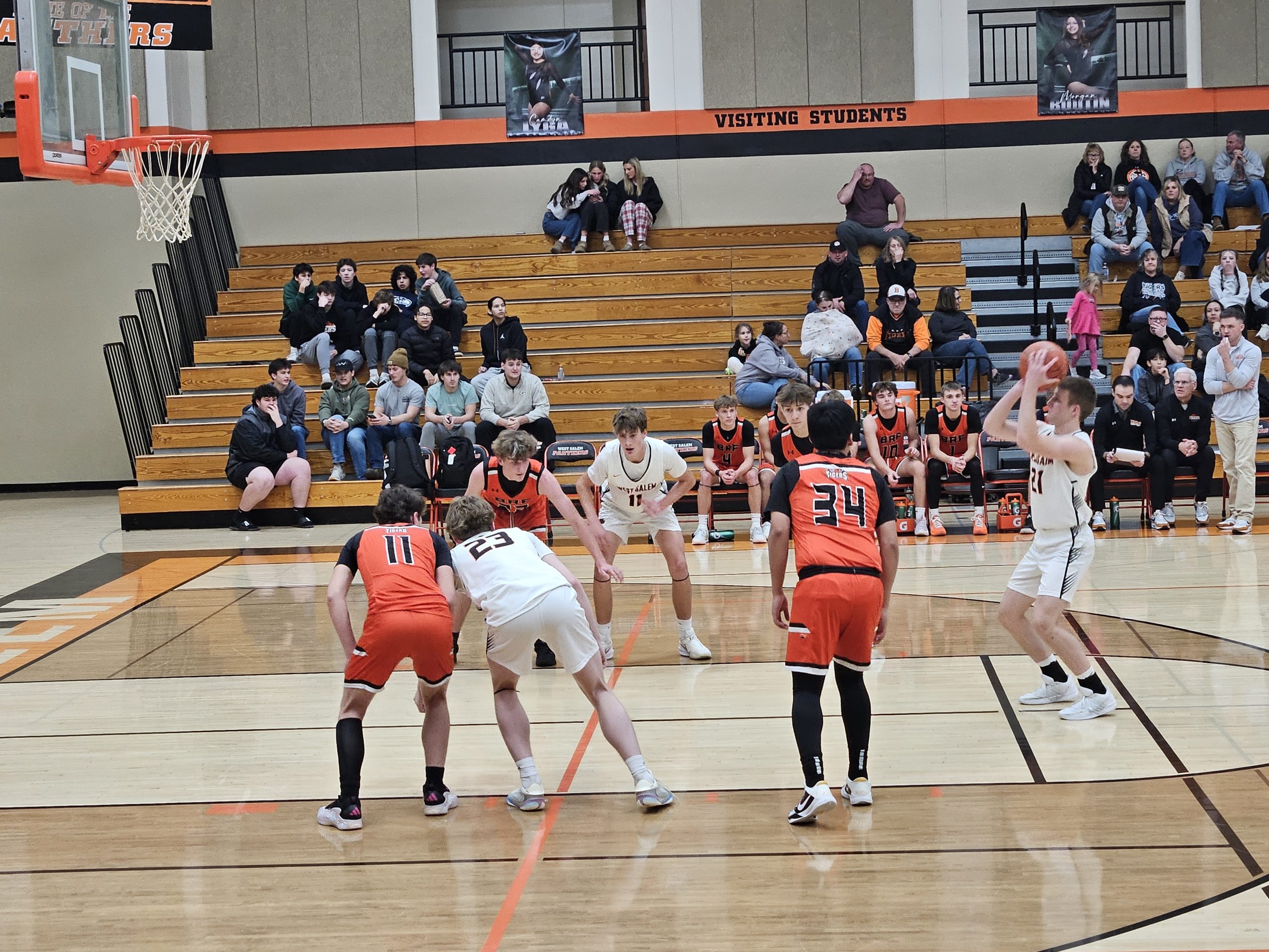 West Salem's Nate Dillaber shoots a free throw during Friday's 95-50 Coulee Conference win over Black River Falls. -- TODD SOMMERFELDT PHOTO