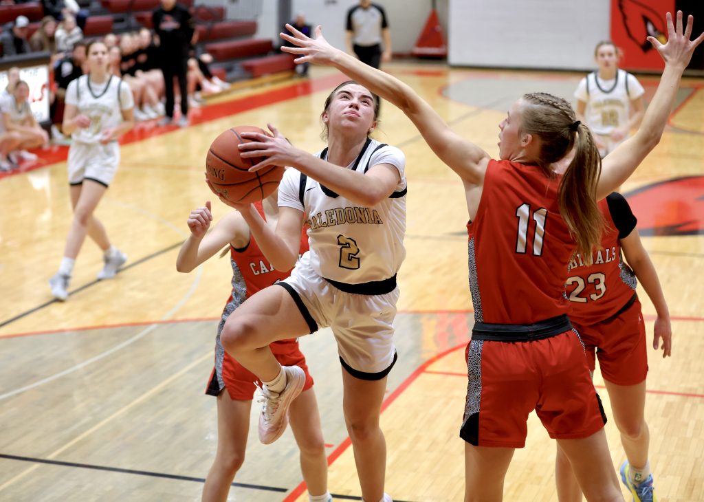 Caledonia vs. Lewiston-Altura girls basketball. -- CRAIG JOHNSON PHOTO