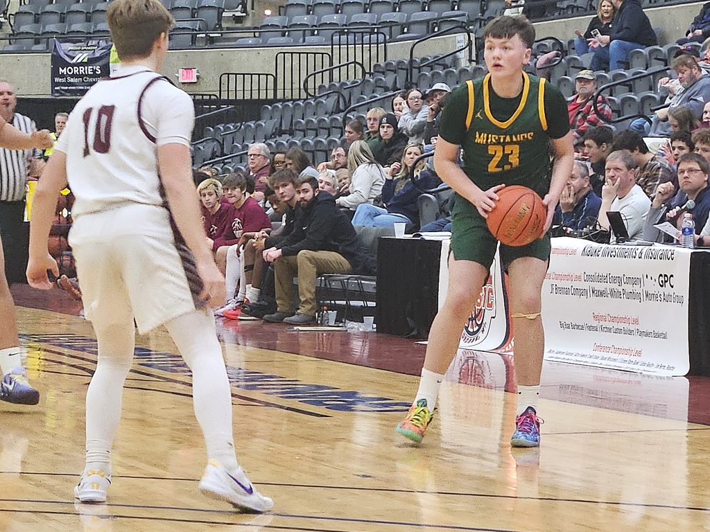 Melrose-Mindoro sophomore Wyatt McHugh controls the ball during a game against North Crawford at the La Crosse Center. -- TODD SOMMERFELDT PHOTO