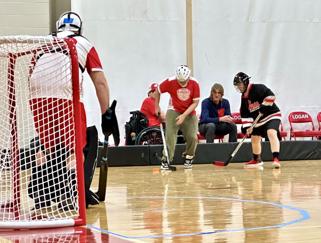Logan vs. Central ASL floor hockey. -- TARA WALTERS PHOTO