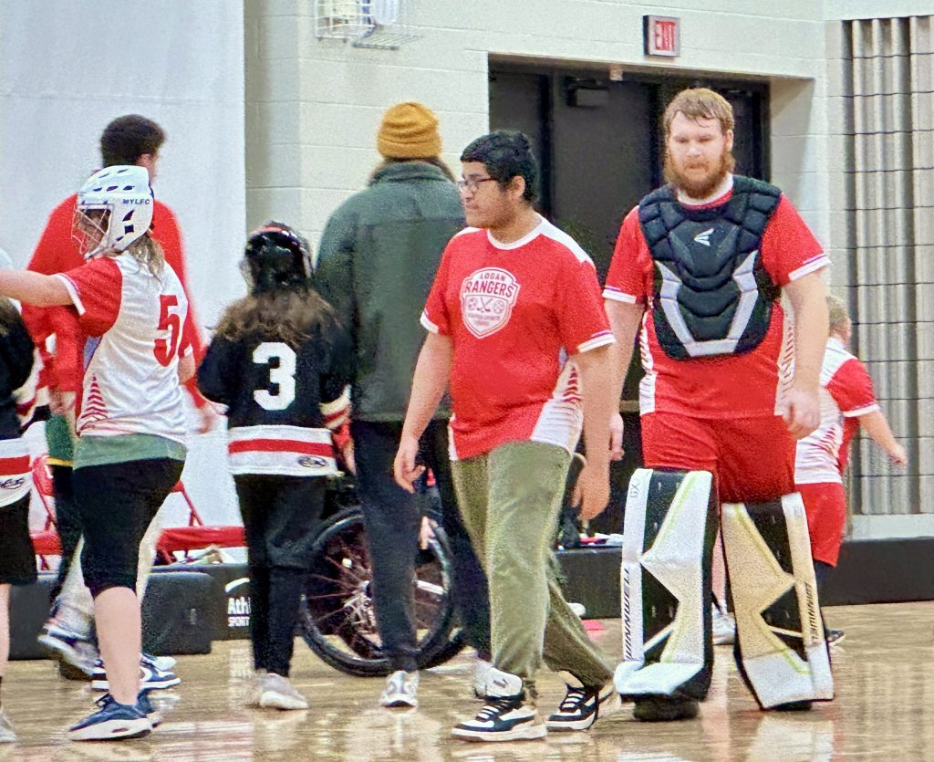 Logan vs. Central ASL floor hockey. -- TARA WALTERS PHOTO