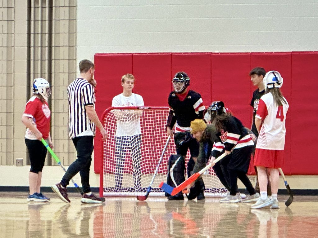 Logan vs. Central ASL floor hockey. -- TARA WALTERS PHOTO