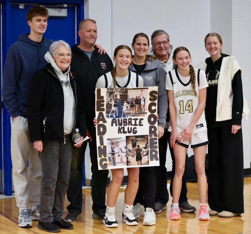 Caledonia senior Aubrie Klug broke her program's all-time scoring record on Friday. -- CRAIG JOHNSON PHOTO