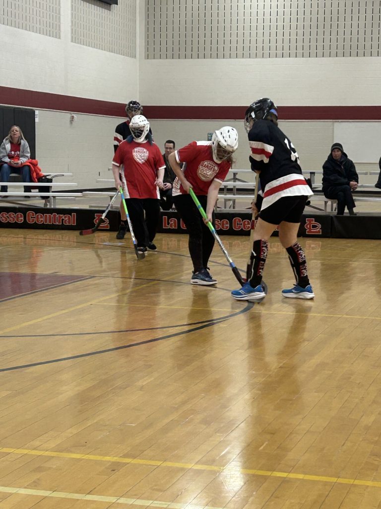Logan vs. Central ASL floor hockey. -- SUBMITTED PHOTO
