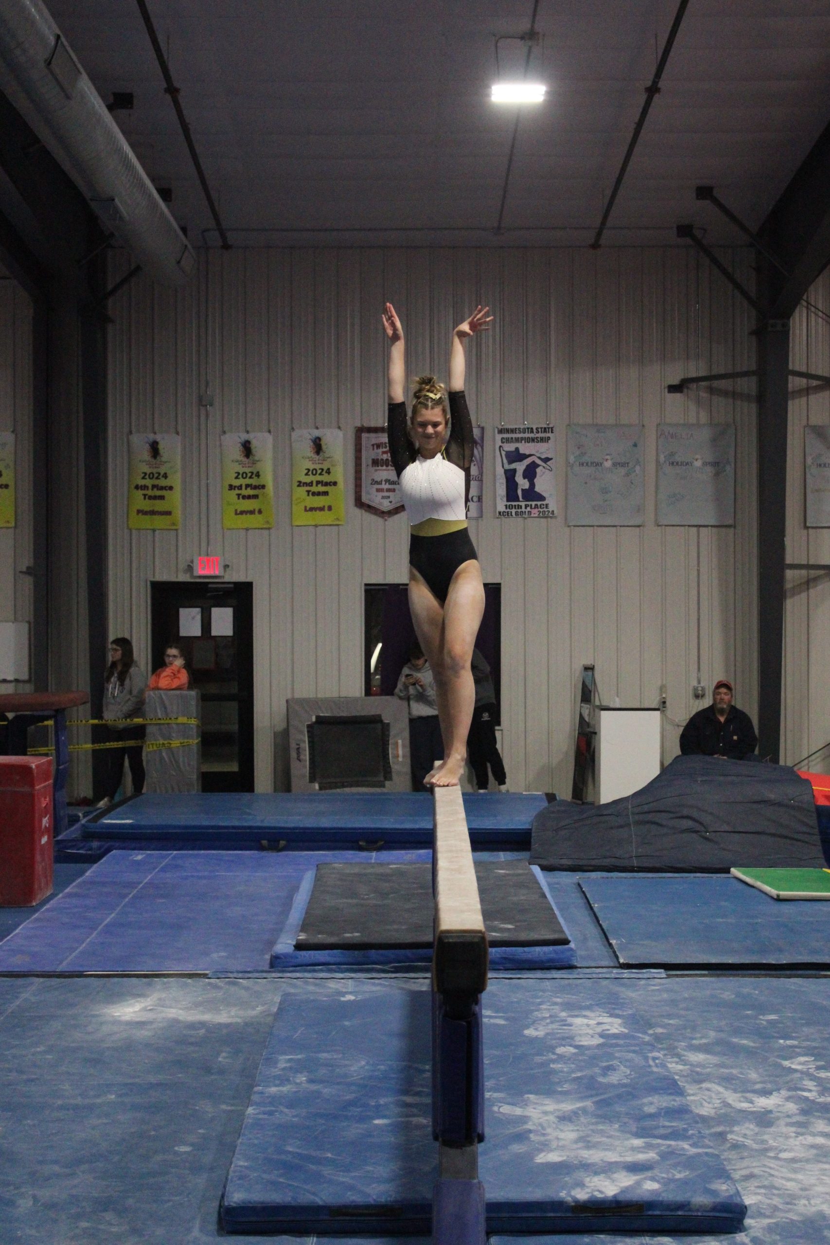 Caledonia junior Vivian Kittleson is headed to the MSHSL state gymnastics meet after qualifying on the balance beam. -- ELLIA HOSCHEIT PHOTO