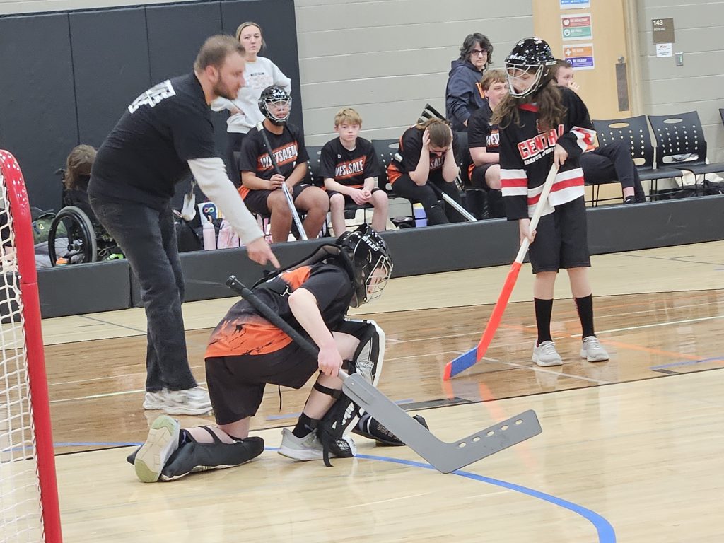 West Salem/Bangor vs. Central ASL floor hockey. -- TODD SOMMERFELDT PHOTO