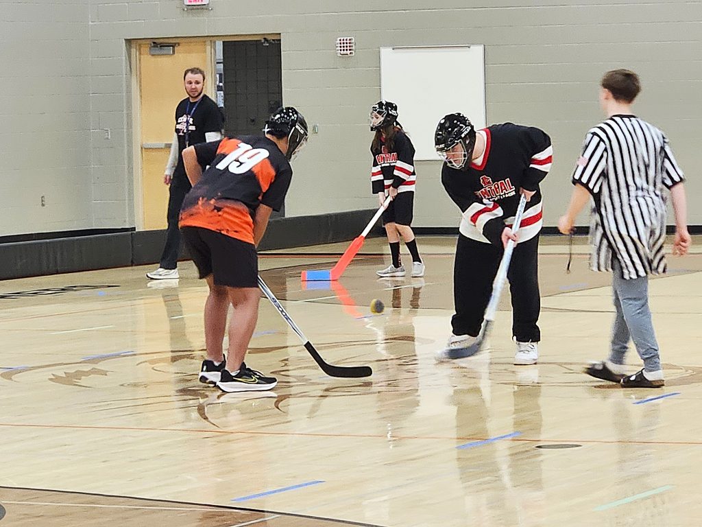 Central vs. West Salem/Bangor ASL floor hockey. -- TODD SOMMERFELDT PHOTO