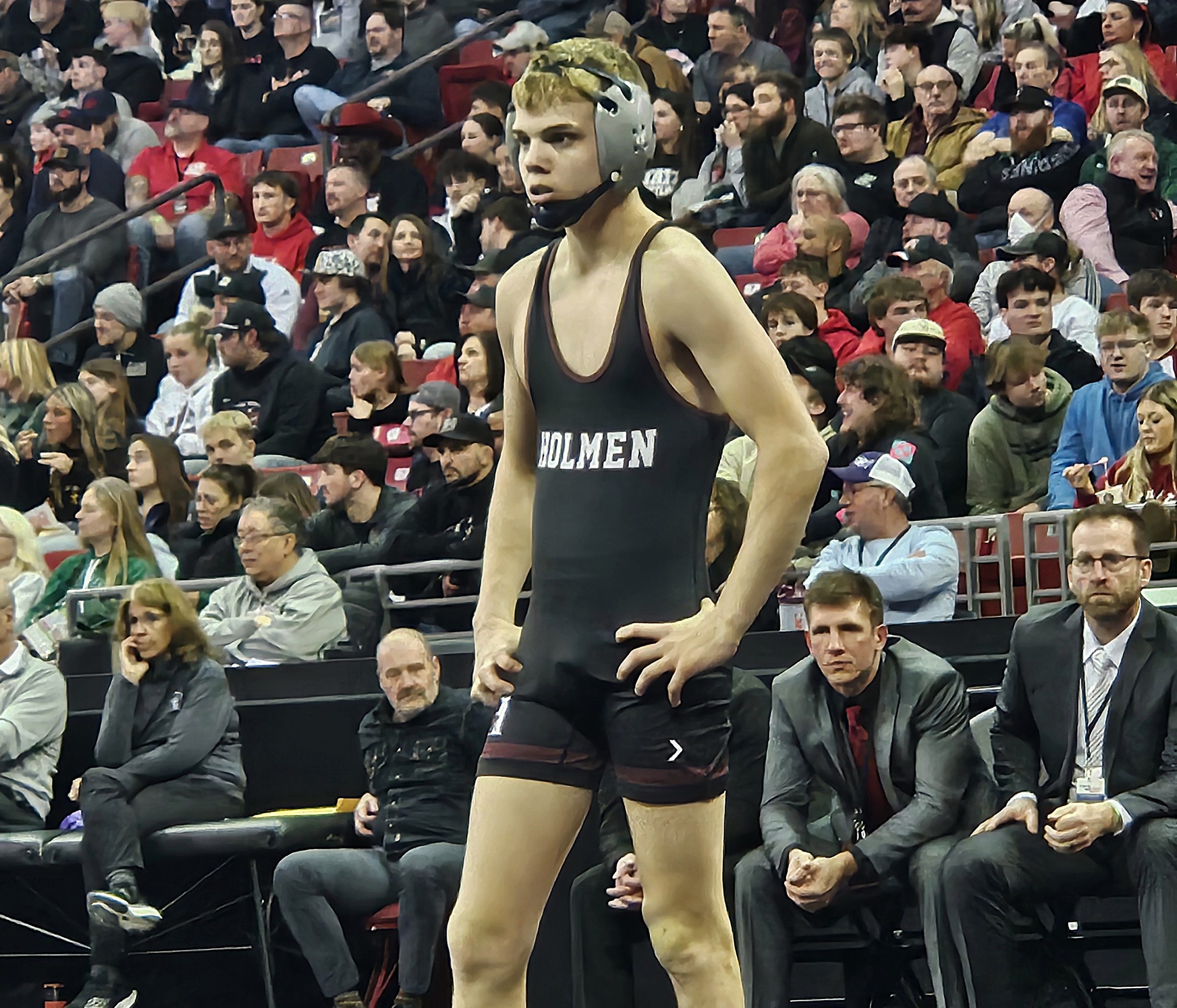 Holmen freshman Brendan Henderson was a WIAA Division 1 state runner-up at 113 pounds. -- TODD SOMMERFELDT PHOTO