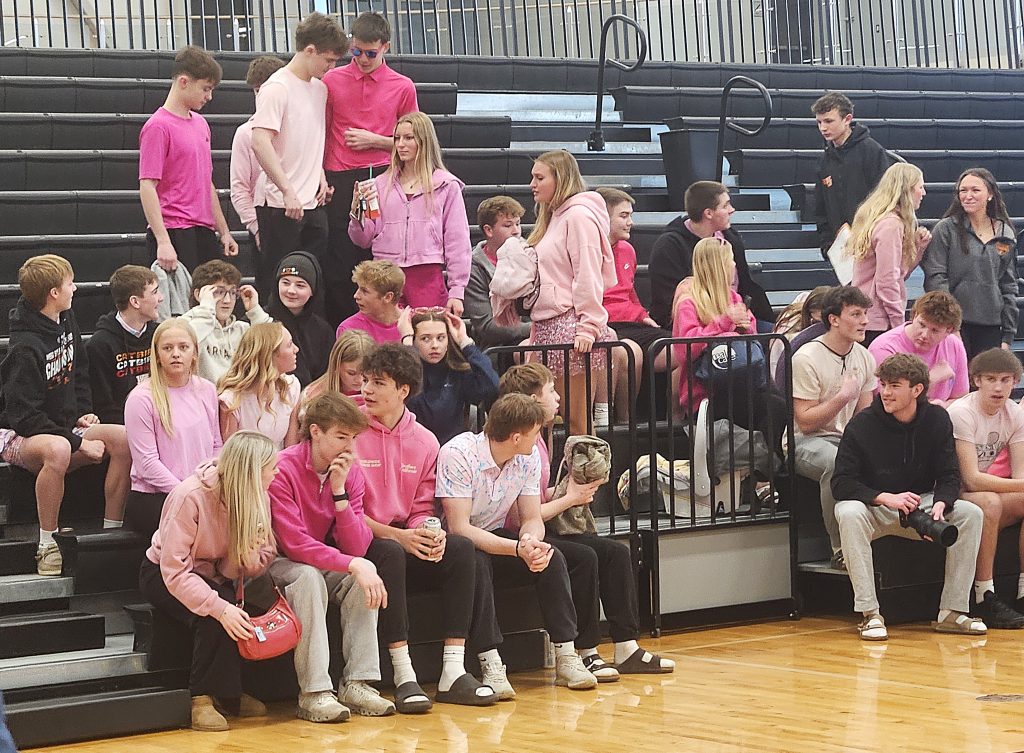 The first wave of West Salem boys basketball fans are seated at the Wanek Arena in Arcadia. -- TODD SOMMERFELDT PHOTO
