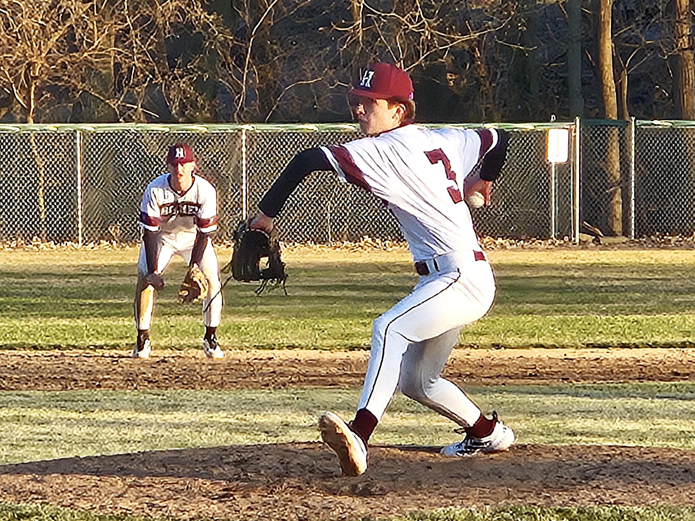 Holmen's Colton Wucki releases a pitch during Monday's MVC baseball game against Sparta. -- TODD SOMMERFELDT PHOTO