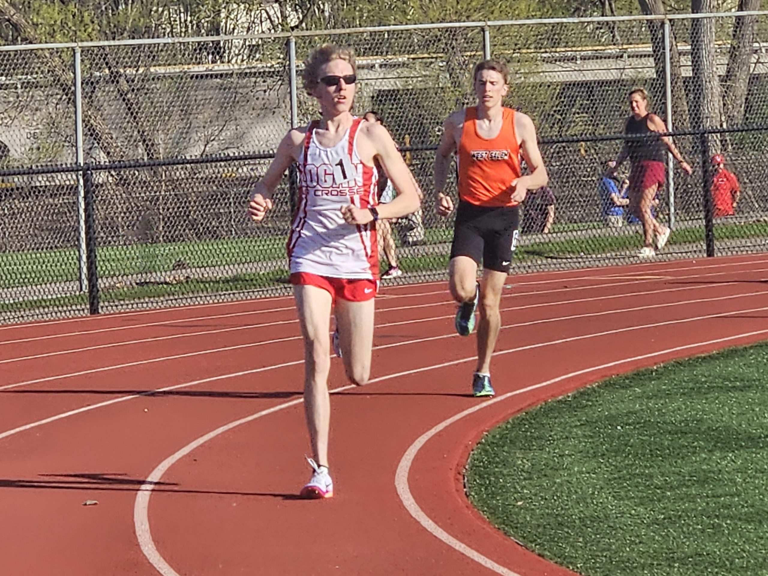 Logan junior Gabe Passe won the 1,600 and 3,200 boys races at the Logan Invitational on Tuesday. -- TODD SOMMERFELDT PHOTO