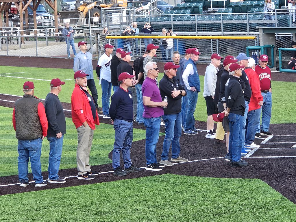 The Central baseball team honored alumni from its WIAA championship teams from 1978 and 1986 at Copeland Park on Friday. -- TODD SOMMERFELDT PHOTO