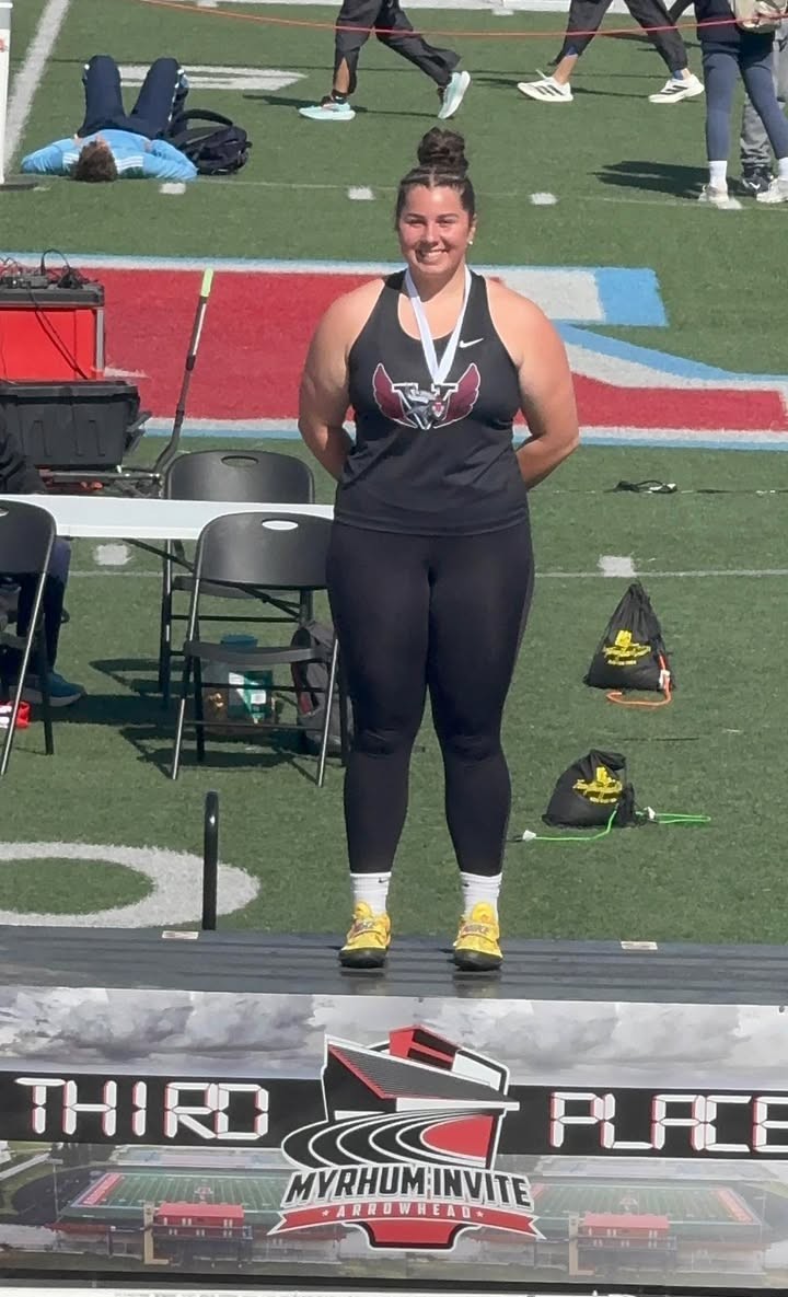Holmen senior Brenna Schmidt was third in the discus and fifth in the shot put at the Myrhum Invitational. -- SUBMITTED PHOTO