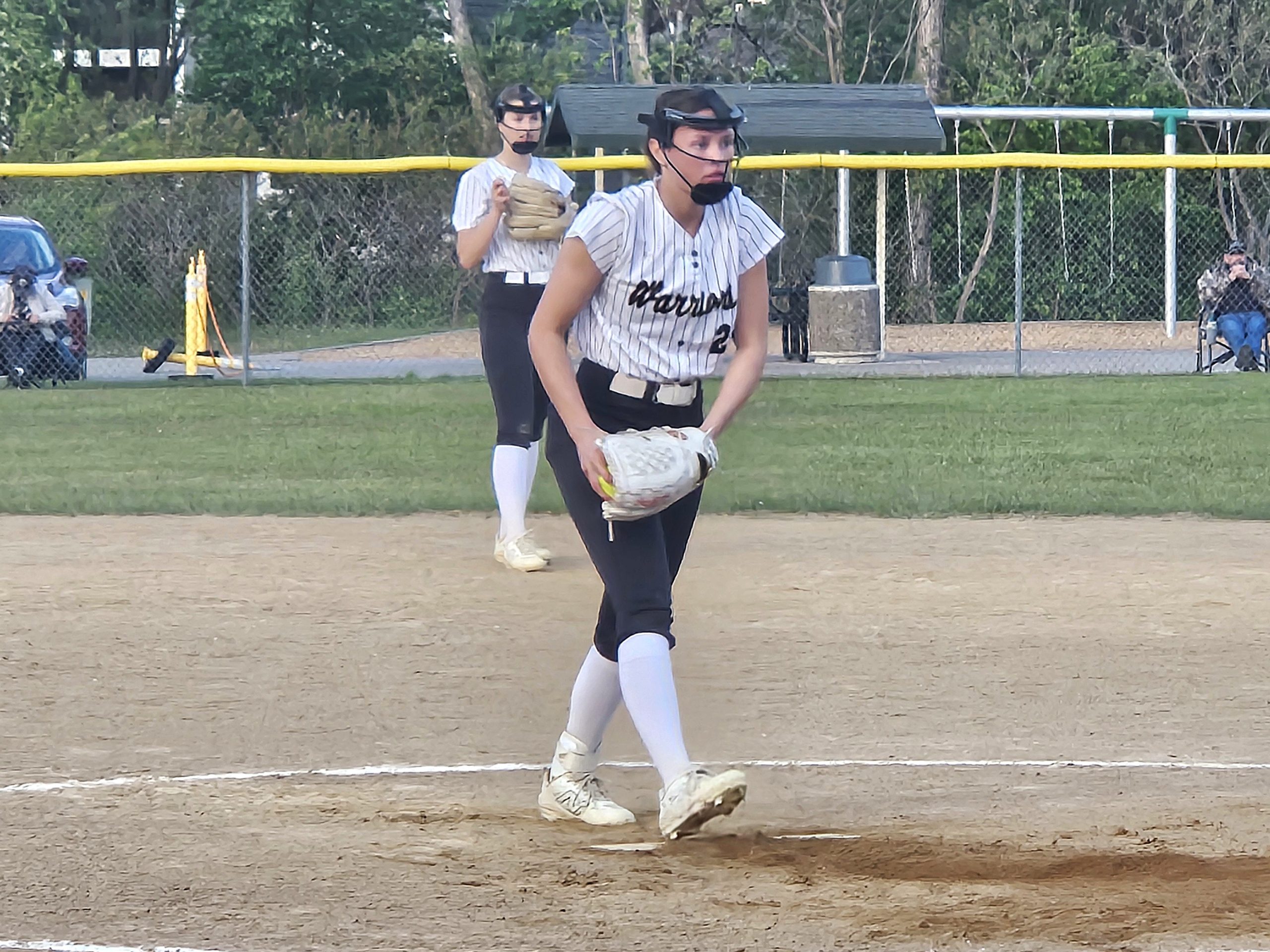 Caledonia junior Avery Augedahl prepares to throw a pitch during La Crescent-Hokah. -- TODD SOMMERFELDT PHOTO