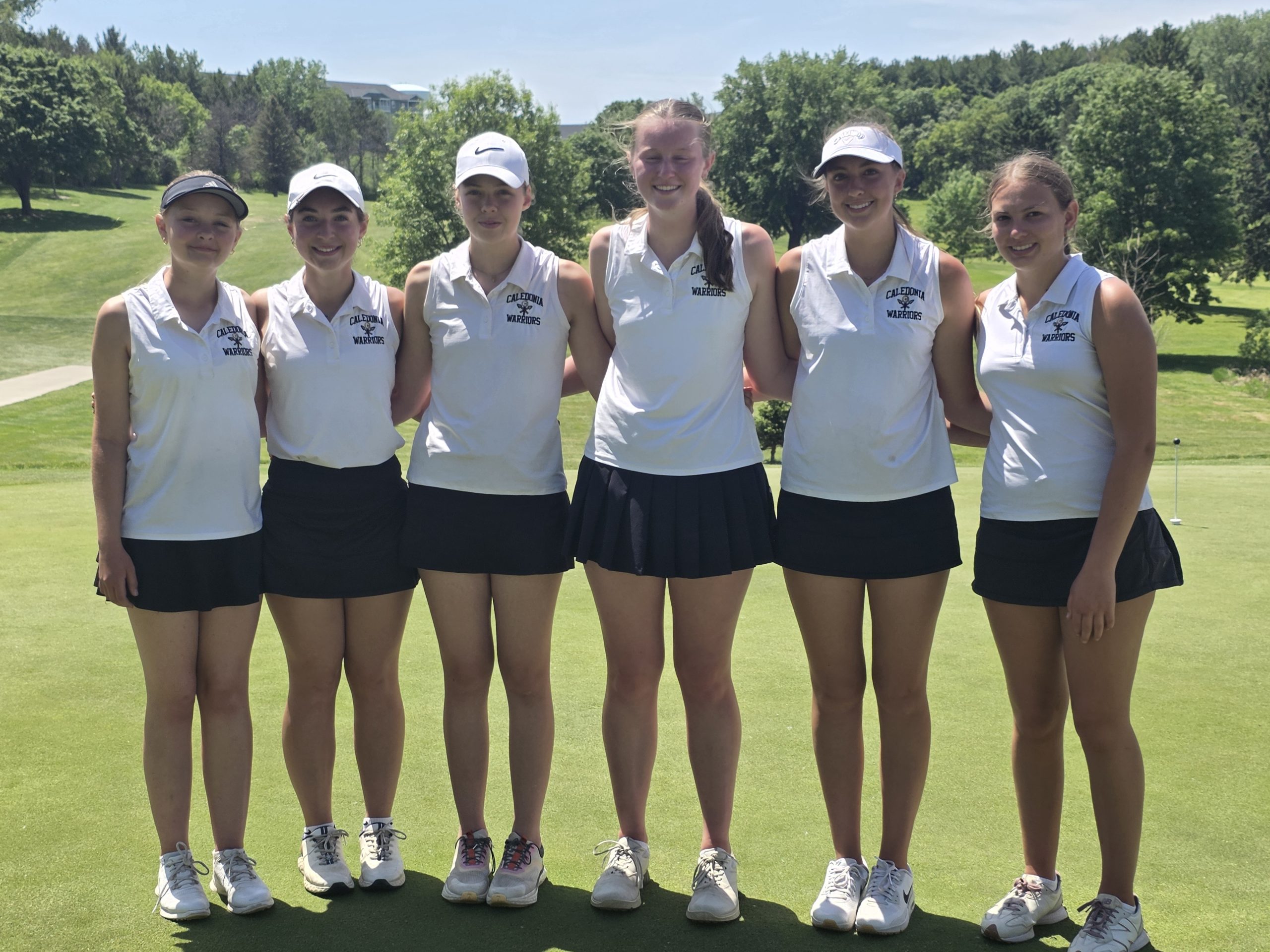 The Caledonia girls golf team at Tuesday's MSHSL Section 1AA meet in Rochester. -- SUBMITTED PHOTO