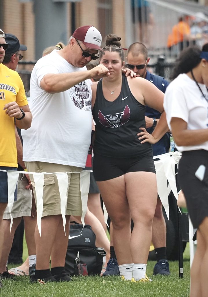Holmen senior Brenna Schmidt placed sixth in the Division 1 shot put at the WIAA state track and field meet on Friday. -- TARA WALTERS PHOTO